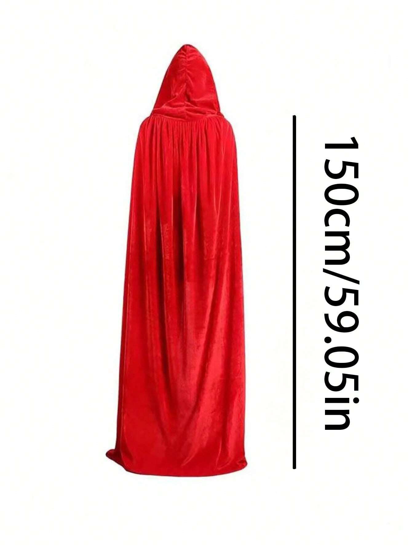 Mantello Rosso In Velluto Con Cappello Per Bambine, Costume Natalizio Da Principessa