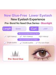 60 Clusters Lower Lashes With Adhesive Natural And Soft Individual Lash Clusters Pre Glued Eyelash Extension Set For Beginner Reusable Glue Free Bottom Lash Clusters Cosmetic Makeup Tool For Beginner False Eyelashes Bare Makeup Tool Japanese Korean Makeup Suitable For Everyday Uselash Clusters,Eyelash Clusters,Individual Eyelashes,Lashes,Fake Lashes - J - Xem 3