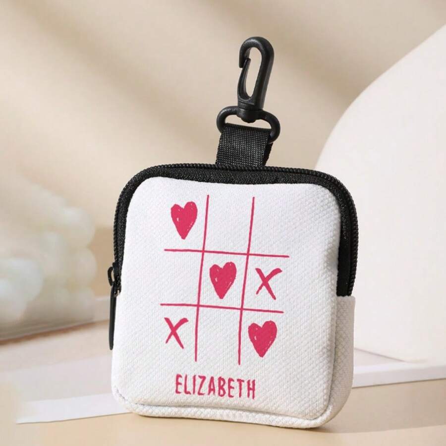 1 个定制钱包耳机包，独特设计（照片、风景、插图、姓名）拉链钱包、口袋、钱包、杂项储物袋、时尚现代旅行、生日礼物、周年纪念情人节、情人节、女士礼品袋、教师礼物店返校 - 彩色 - 查看 1
