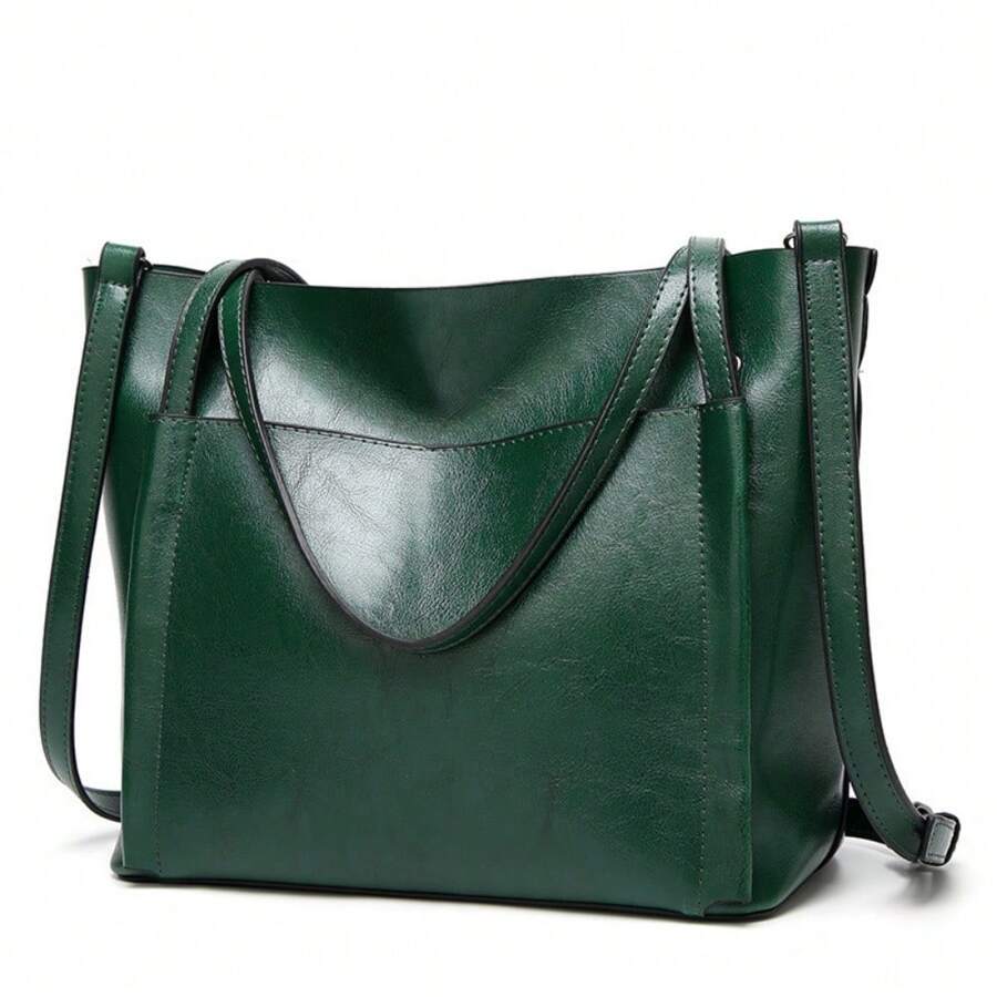 Women's Shoulder Bag - Large Capacity, Multi-Pocket Layered, Women's Tote Bag Crossbody Bag - 綠色 - 查看 1