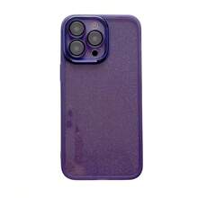 1pc Green Case For Mobile Phone, Space Glitter Tpu Shockproof Protective Case With Camera Lens Protection