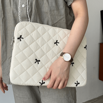 VALUEWIN Laptop Sleeve Tablet Bag Compatible With MacBook In 13 Inch Laptop Carrying Case Bag For & IPad Cute Puffer Laptop Sleeve Tablet Cover Bag For Girls/Student Notebook Protective Cover Tablet Sleeve Bags