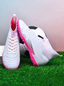 1 双男女通用足球钉鞋，硬地/人造草钉足球鞋，高帮户外运动运动鞋，适合球队、足球、防滑橡胶鞋底、轻质高性能设计，厂家直销