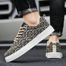 Giày vải thoáng khí cổ thấp cho nam, buộc dây, đơn giản và thoải mái, đa năng, phong cách, chống trượt - màu đen - Xem 3