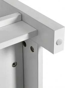 Coffee Table, Small 2-Tier Wooden Coffee Table With Storage Shelf, 100x55.3x45cm White Coffee Tables For Living Room, Super Stability, Thicker Wood Accent Cocktail Center Ends Coffee Table - trắng - Xem 4