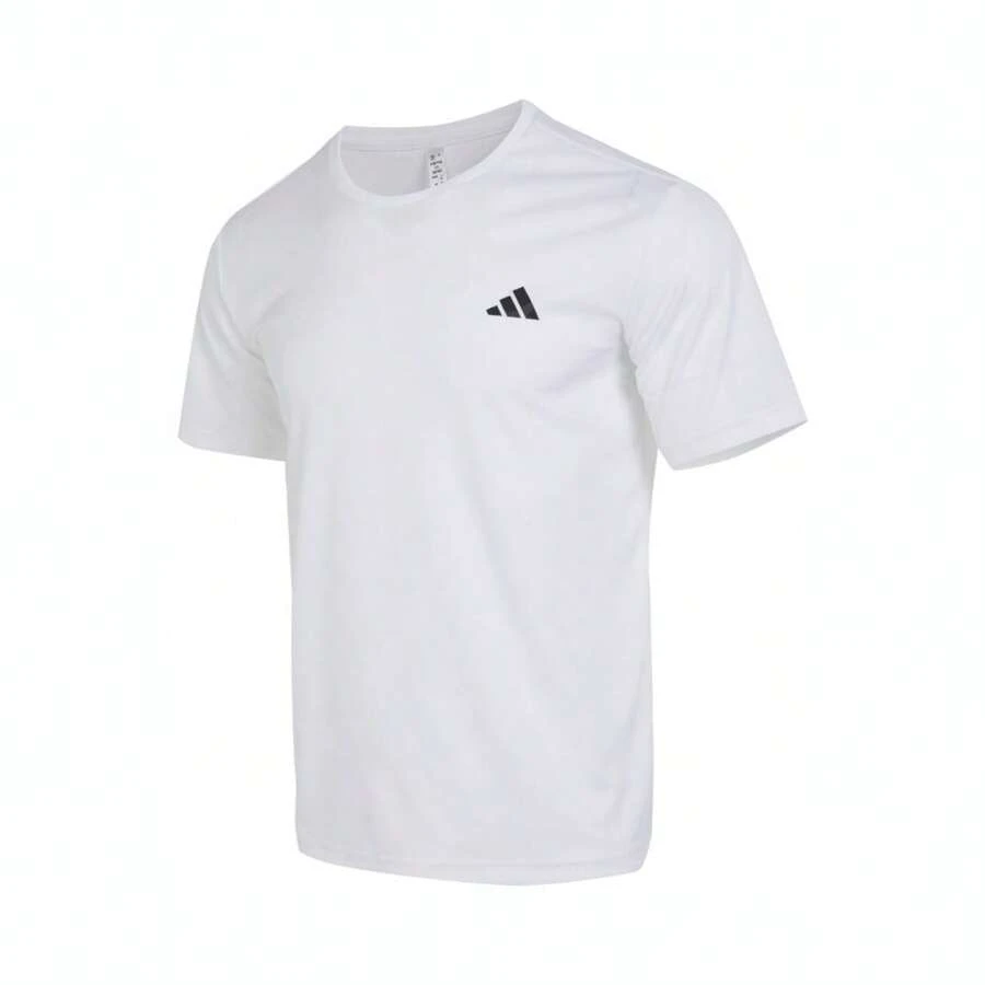Adidas Men's FAB Logo Knitted Crew Neck Short Sleeve T-Shirt THR8728 - White - View 1