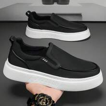 Chaussures de travail décontracté à enfiler homme avec semelle épaisse, nouvelle collection 2024. Léger, tendance, baskets plates pour l'automne