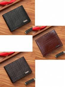 2 chiếc ví da PU ngắn cho nam, họa tiết kẻ caro mềm mại, dung lượng lớn, nhiều ngăn đựng thẻ, có thể đựng được nhiều tờ tiền lớn, túi đựng tiền xu đơn giản, thẻ tín dụng, thẻ ngân hàng, thẻ căn cước, khe cắm ảnh, phong cách công sở, là món quà lý tưởng cho sinh nhật hoặc đối tác, phong cách thời trang trẻ trung và phụ nữ dành cho nam, ví cầm tay, ví nhỏ, ví da nam - Nhiều màu - Xem 11