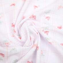 3 Piece Flannel Blanket Kit 80x80 Pink Mushroom Print Girl 100% Cotton Soft Newborn Baby Layette - 淺粉色 - 查看 3