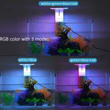 RGB Color Clamp Fish Tank Light,Aquarium Light,Full Spectrum Planted Tank Lamp,USB High Brightness LED Aquarium Light, White & Blue Spectrum For Aquatic Plants,Suitable For Round And Square Fish Tanks