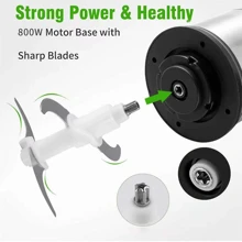 Mașină de tocat carne electrică multifuncțională SOKANY 7026, capacitate mare de 3L, lame cu patru straturi duble, 2 setări de viteză, putere mare de 800W, material din oțel inoxidabil, potrivită pentru acasă, restaurant, blender alimentar, mașină de tocat carne, presă de usturoi, tocator de legume, feliator de ceapă, mixer de legume, robot de bucătărie wireless, poate procesa ghimbir, chili, fructe, carne etc. - Fișă tip C UE (220-240V) - Vizualizare 7