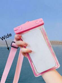 1pc Universal Touch-Sensitive Waterproof Phone Pouch, Luminous Swimming Diving Mobile Case, Can Be Used As A Touch-Screen Swimming And Diving Case, Can Be Used As An Underwater Camera Phone Case, Portable Travel Phone Bag With Adjustable Lanyard, PVC Material, No Battery Required Travel Must Haves Summer1 Stuff Back To School Supplies - Multicolor - View 7