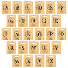 Tábua de Corte de Bambu Personalizada - 26 Opções de Padrão de Letra, Perfeita para Feriados, Aniversários, Aniversários e Mais - Presente Decorativo de Cozinha Elegante e Durável
