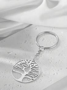 1 Stück personalisierter Name aus rostfreiem Stahl Stammbaum Schlüsselanhänger, stilvoller Taschenzubehör, Jahrestag, Abschluss DIY Geschenke Muttertags Geschenke für Familie Geburtstags Geschenke Weihnachtsgeschenke Valentinstag Geschenke