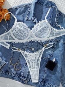 Sexy Lingerie1 Set Of White Lace Lingerie Set