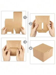 10pcs Personalized Customization /4 X 4 X 4 Inch Gift Boxes, Small Gift Boxes , White/ Paper Box With Lid For Party Favor, Ornaments, Bridesmaid Proposal, Candle Boxes Packaging,Halloween Decor,Birthday Decorations,Birthday,Wedding,Party Decorations,Christmas Decorations,Bride, Party,Gift Box,