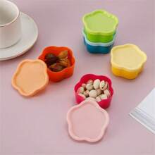 5pcs/Set Multi-Color Mini Food Storage Containers, Plastic, Rainbow Candy & Nut Organizer Boxes, Kitchen Spice & Jam Rack
