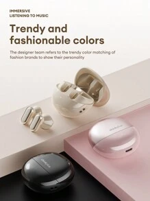 Auriculares Bluetooth Lenovo LP19PRO, semi-intrauriculares, controlador dinámico grande, sonido envolvente de 360°, audio de alta calidad, baja latencia, larga duración de la batería, deportes, música, juegos, llamadas claras con micrófono, auriculares inalámbricos para teléfonos inteligentes y tabletas - Negro - Ver 3