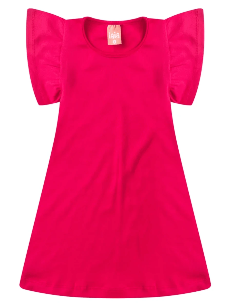 Rosa Azul Kids Girls' Basic Iaia Pink Dress New Summer Girls' Clothing Launch Teen Kids Fashion - 玫紅色 - 查看 1