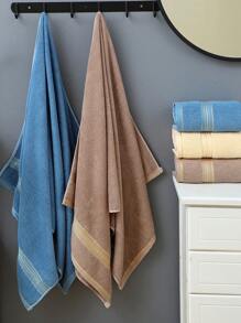 1pc Thin Rectangular Bath Towel, 70*140cm, Minimalist Jacquard Pattern OR 1pc Soft, Absorbent, Quick-Drying, Non-Fading Hand/Face Towel, 34*72cm, Suitable For Bathroom, Hotel, Travel, Party, Holiday Gift, Salon, Unisex, All Seasons