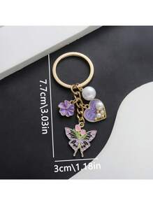 1 Stück Tulpe Herz Schmetterling Schlüsselanhänger Anhänger, Muschel Seestern Pentagramm Schlüsselanhänger Dekoration für Geldbörse, Rucksack, Umhängetasche, Neujahr, Feiertag, Valentinstag, Geburtstag Geschenk, Heimdekoration, Zimmerdekoration, Wanddekoration