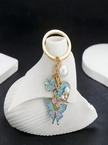 1 Stück Tulpe Herz Schmetterling Schlüsselanhänger Anhänger, Muschel Seestern Pentagramm Schlüsselanhänger Dekoration für Geldbörse, Rucksack, Umhängetasche, Neujahr, Feiertag, Valentinstag, Geburtstag Geschenk, Heimdekoration, Zimmerdekoration, Wanddekoration