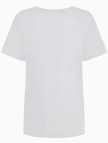 Women Letter Print Loose Oversized T-Shirt For Women - Casual Polyester Knit Fabric With Round Neckline, All-Season Comfort, Festive Holiday Top, 1 Piece, 200gsm