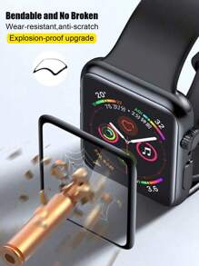 3 pezzi di pellicola protettiva compatibile per Serie 10 (42mm), Serie 10 (46mm), SE/8/7/6/5/4/3/2/1, pellicola morbida, idea regalo per compleanni, famiglia e amici, proteggi schermo, cover e accessori per orologi