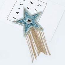 1/5/Pc 新款流苏五角星水钻布贴 服装装饰贴 手工DIY钻石贴布贴 鞋子、帽子、牛仔裤、女裙、T恤、夹克 送小礼物 - 彩色 - 查看 27