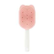 1pc Silicone Pet Grooming De-Shedding Brush, Cat Massage Floating Hair Brush, Deshedding Massager Comb, Cat Brush, Cute Cartoon Ice Cream Cat Brush, Pet Ice Cream Deshedding Brush, Multifunctional Soft Silicone Cat Hair Brush, Remove Cat Floating Hair, Double-Sided, Gentle Skin-Friendly Massage Teeth - Effective Cat Deshedding Tool, Convenient Hanging Scraper, Suitable For Cats