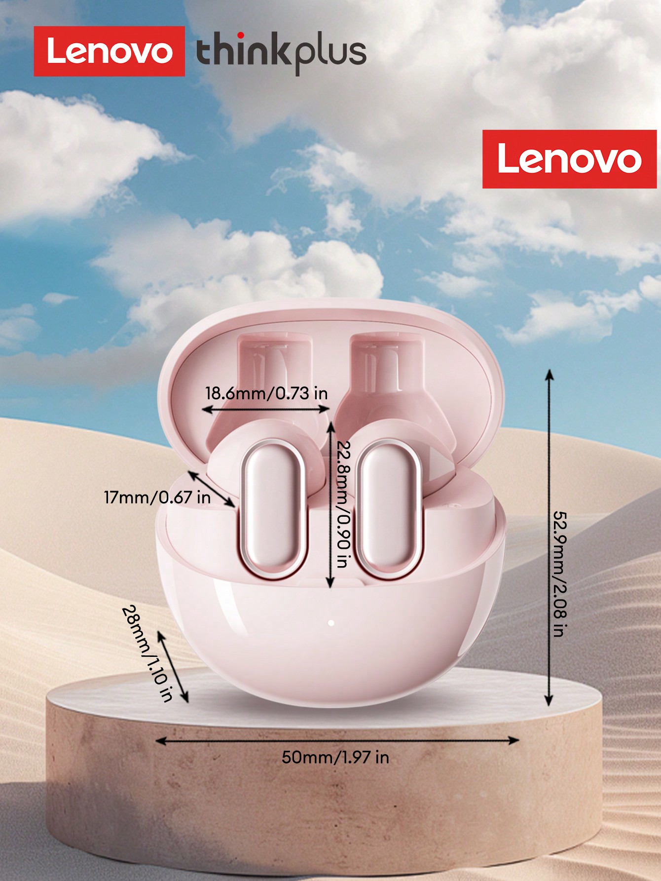 Lenovo سماعات أذن بلوتوث Lenovo LP19PRO، نصف داخلي...