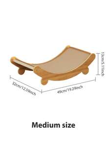 1件木制猫抓板多功能猫睡床可拆卸耐磨猫抓板幼猫磨牙猫玩具