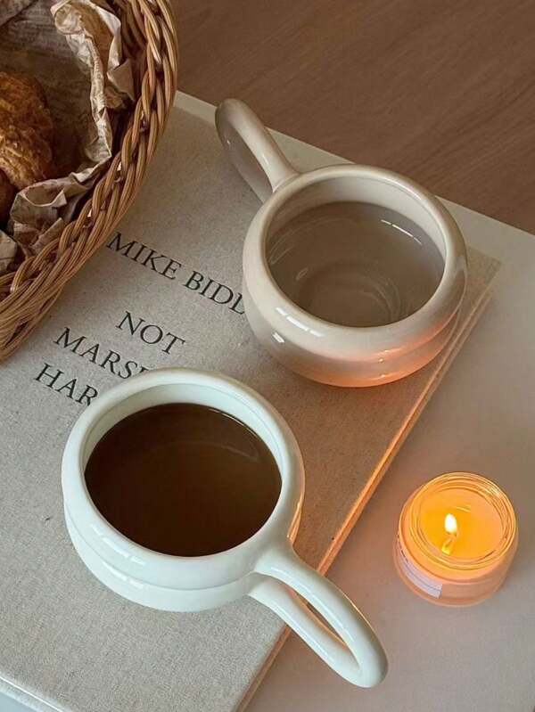 Tazas de cerámica para parejas, tazas de alta calidad, diseño minimalista, tazas creativas para café/té/agua para uso en el hogar o de regreso a clases