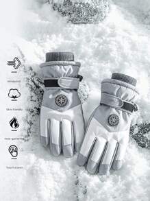 女士滑雪手套冬季触屏防水保暖抓绒防风运动户外摩托车骑行手套男士