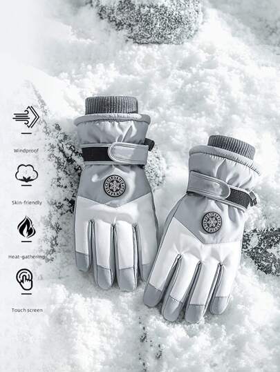 女士滑雪手套冬季触屏防水保暖抓绒防风运动户外摩托车骑行手套男士