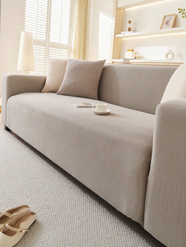 1 pezzo Fodera per divano in tinta unita con texture, fodera elastica minimalista moderna antiscivolo per divano, adatta per animali domestici, per soggiorno, camera da letto, ufficio, adatta per tutte le stagioni, lavabile in lavatrice