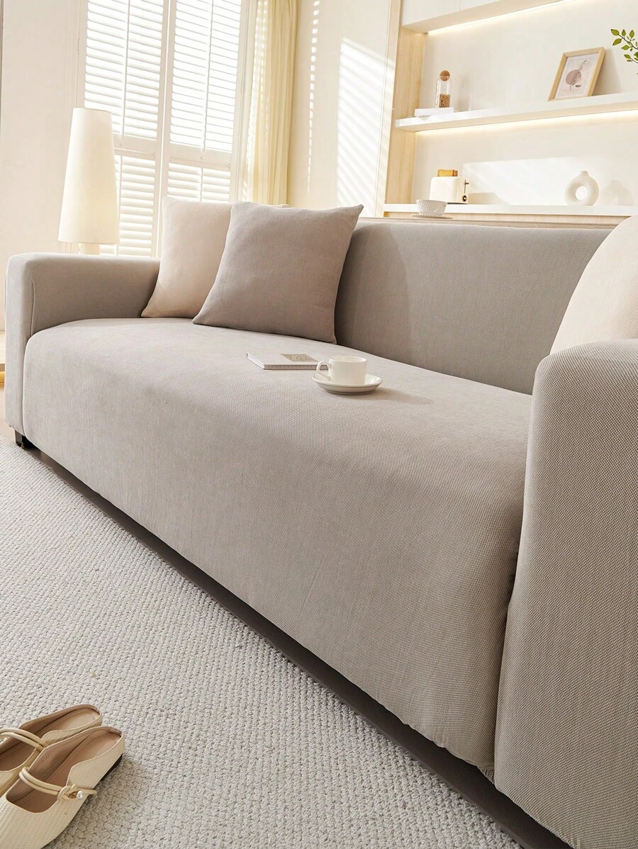 1 pezzo Fodera per divano in tinta unita con texture, fodera elastica minimalista moderna antiscivolo per divano, adatta per animali domestici, per soggiorno, camera da letto, ufficio, adatta per tutte le stagioni, lavabile in lavatrice