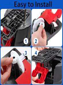 1/2pcs Microfiber Mop Gear Replacement Parts Suitable For Mop Bucket, O-Cedar EasyWring RinseClean Accessories - White - View 6