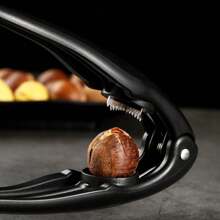 3Pcs Set Chestnut Opener, Stainless Steel Nail Guard, Serrated Edge Walnut Clip, Easy Peeling Cross-Cut Chestnut Shell Removal Tool, Nut Crusher - Multicolor - View 7