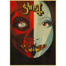 1 pieza Obra de arte de pared Póster sin marco Banda de rock fantasmal clásica de música vintage Póster de arte vintage Impresión de arte Decoración de pared de casa, bar, cafetería Arte Pop, Regalo de lienzo para cumpleaños y graduación - Multicolor - Ver 16