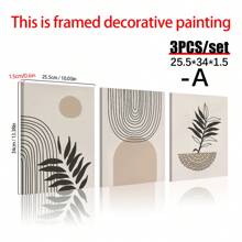 Boho Abstract Wall Art Prints, Boho Wall Decor, Set Of 3 Wall Prints, Scandi, Mid Century, Black, Beige, Green, Terracotta, Boho Canvas Wall Art, No Frame,Poster Gifts Birthday Graduation - Multicolor - View 16