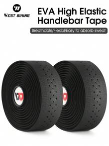 WEST BIKING Băng quấn ghi đông EVA WEST BlKING Băng quấn ghi đông có độ bền cao Băng quấn ghi đông xe đạp Băng quấn ghi đông giảm xóc có lỗ cho xe đạp đường trường - màu đen - Xem 3