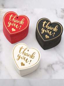 20/30/50pcs Gold Foil Heart Shaped Card Box, Package Tag [No Food Contact], Holiday Gift Decor Packaging Pendant, Suitable For Wedding, Holiday Party, Valentine's Day Favor Packaging Tag