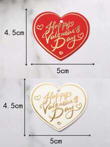 20/30/50pcs Gold Foil Heart Shaped Card Box, Package Tag [No Food Contact], Holiday Gift Decor Packaging Pendant, Suitable For Wedding, Holiday Party, Valentine's Day Favor Packaging Tag