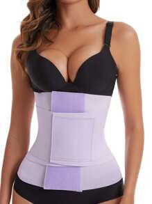 3pcs Adjustable Hook And Loop Waist Trainer Belt, Sports Corset Band For Postpartum Body Shaper - Multicolor - View 6