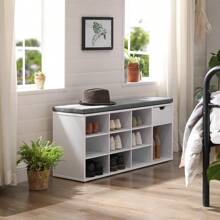 Banco De Almacenamiento De Zapatos Con Cajones 104*30*48cm - Blanco - Ver 5