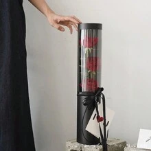 玫瑰花礼盒包装，母亲节鲜花包装，情人节礼盒，周年纪念礼品包装，纪念礼盒，婚礼鲜花装饰包装盒，母亲节礼盒，节日派对装饰，适用于派对和节日，花店包装用品 - 黑色 - 查看 2