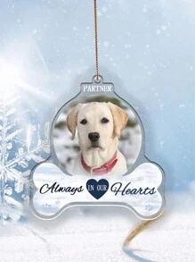 个性化木制宠物纪念装饰品可定制照片圣诞装饰，带有宠物的名字和纪念信息，是狗、猫和其他可爱动物的完美纪念纪念品，是宠物爱好者独特的节日礼物，用贴心的定制装饰品纪念珍爱的宠物 - 彩色 - 查看 11