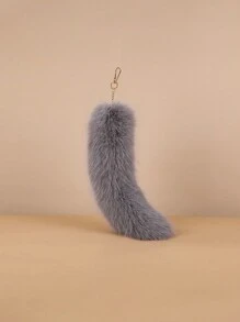 Cute 1pc Fox Tail Design Car Keychain Suitable For Daily Use Gift