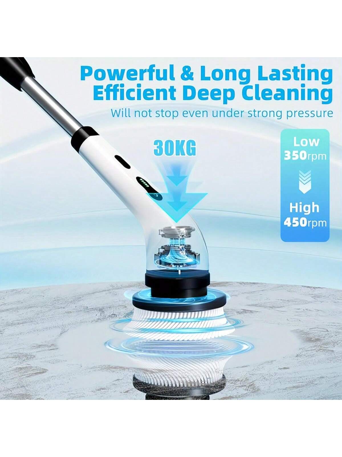 مجموعة منظف كهربائي دوّار للأرضيات – فرشاة كهربائي...